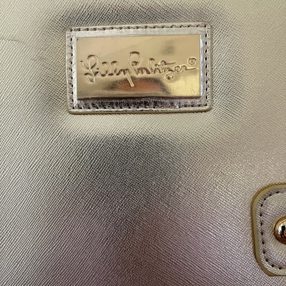 NWT. Lilly Pulitzer Gold Leatherette Agenda - Picture 2 of 7